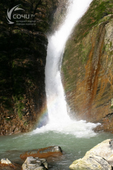 Водопад Ореховский - достопримечательность Сочи