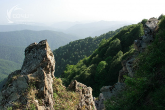 Солох-Аул - хребет Бзогу - гора Бородавка - Скалы Зелёные - гора Пятнистая - достопримечательность Сочи